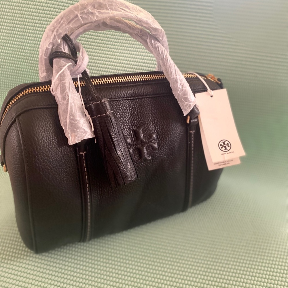 New with Tags Authentic - Tory Burch Thea Small Satchel - Black 141955